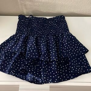 Shein Polka Dot Paperbag Ruffle Trim Shorts